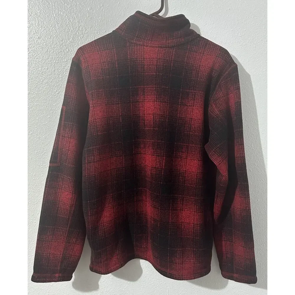 The North Face Brown Label Men's Med Buffalo Plaid 1/2-Zip Pullover Sweater